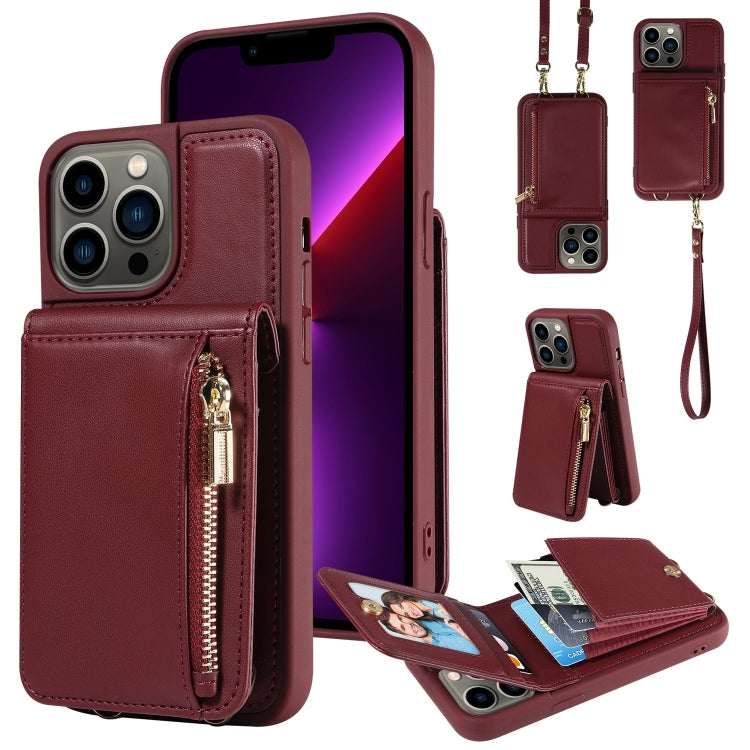 Crossbody Lanyard Zipper Wallet Leather Phone Case, For iPhone SE 2022/ 7 / 8, For iPhone 13 Pro Max, For iPhone 13 Pro, For iPhone 13 - HoMEdemic™ 