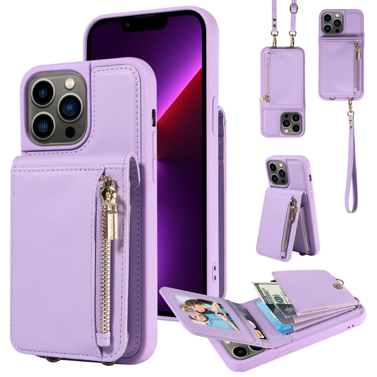 Crossbody Lanyard Zipper Wallet Leather Phone Case, For iPhone SE 2022/ 7 / 8, For iPhone 13 Pro Max, For iPhone 13 Pro, For iPhone 13 - HoMEdemic™ 