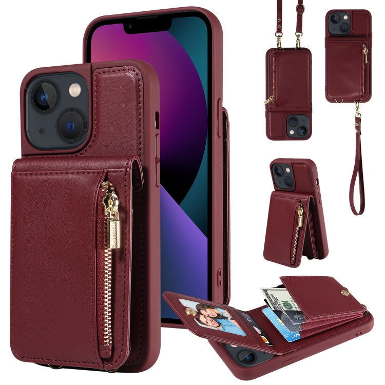 Crossbody Lanyard Zipper Wallet Leather Phone Case, For iPhone SE 2022/ 7 / 8, For iPhone 13 Pro Max, For iPhone 13 Pro, For iPhone 13 - HoMEdemic™ 