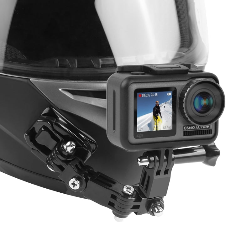 Cycling Helmet Adhesive Multi-Joint Arm Fixed Mount Set with J-Hook Buckle Mount & Adapter & Screw for GoPro, Insta360, DJI and Other Action Cameras, Cycling Helmet Kit with Adapter - HoMEdemic™ 