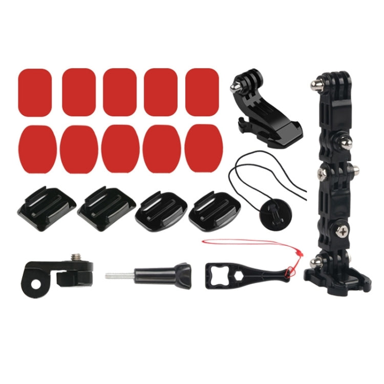 Cycling Helmet Adhesive Multi-Joint Arm Fixed Mount Set with J-Hook Buckle Mount & Adapter & Screw for GoPro, Insta360, DJI and Other Action Cameras, Cycling Helmet Kit with Adapter - HoMEdemic™ 