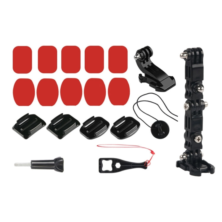 Cycling Helmet Adhesive Multi-Joint Arm Fixed Mount Set with J-Hook Buckle Mount & Screw for GoPro, Insta360, DJI and Other Action Cameras, Cycling Helmet Kit - HoMEdemic™ 
