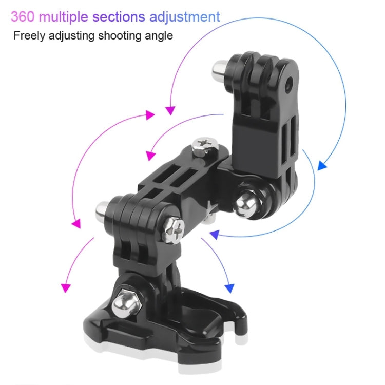 Cycling Helmet Adhesive Multi-Joint Arm Fixed Mount Set with J-Hook Buckle Mount & Screw for GoPro, Insta360, DJI and Other Action Cameras, Cycling Helmet Kit - HoMEdemic™ 