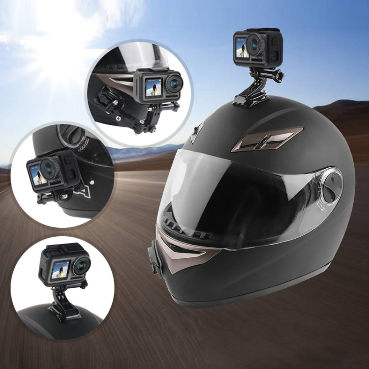 Cycling Helmet Adhesive Multi-Joint Arm Fixed Mount Set with J-Hook Buckle Mount & Screw for GoPro, Insta360, DJI and Other Action Cameras, Cycling Helmet Kit - HoMEdemic™ 