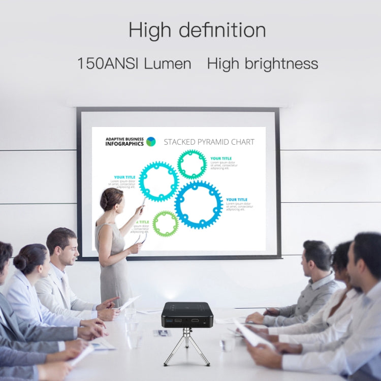 D13 2+16G 854 x 480 Android 7.1.2 Mini Pocket Projector 4K DLP Smart Handheld LED WIFI Home Theater Projector,  Support USB / TF / HDMI - HoMEdemic™ 