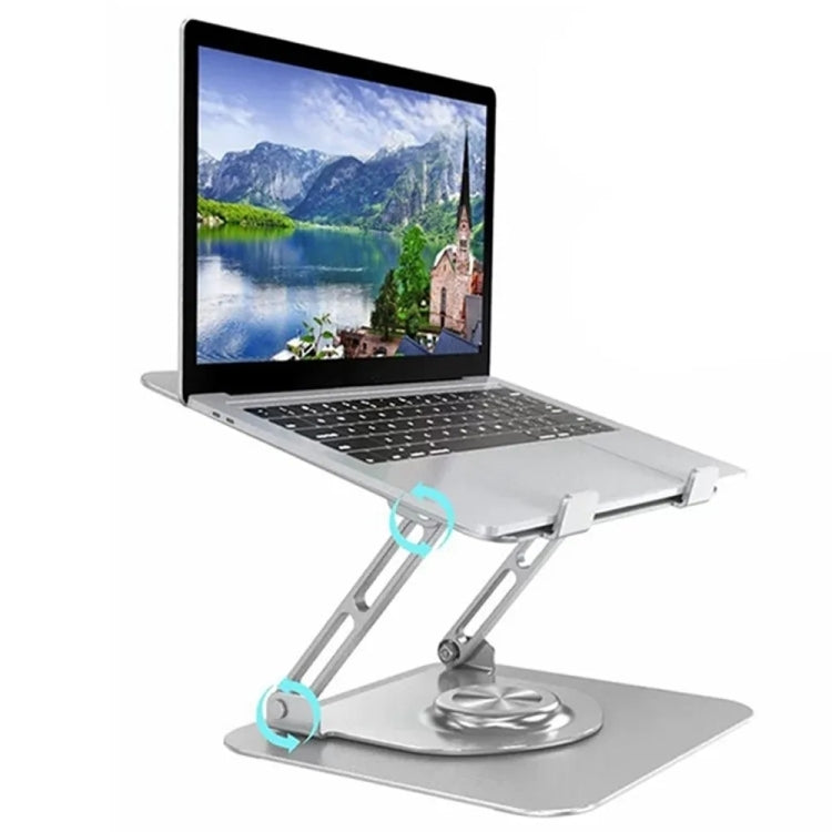 D147 Foldable 360 Degree Rotating Laptop Lifting Bracket Aluminum Alloy Notebook Desktop Stand(Silver) - HoMEdemic™ 