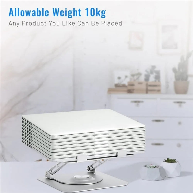 D147 Foldable 360 Degree Rotating Laptop Lifting Bracket Aluminum Alloy Notebook Desktop Stand(Silver) - HoMEdemic™ 