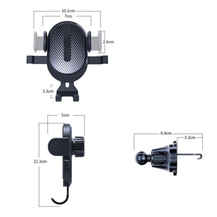 D23+CF Car Air Conditioning Outlet Navigation Mobile Phone Rotation Holder - HoMEdemic™ 