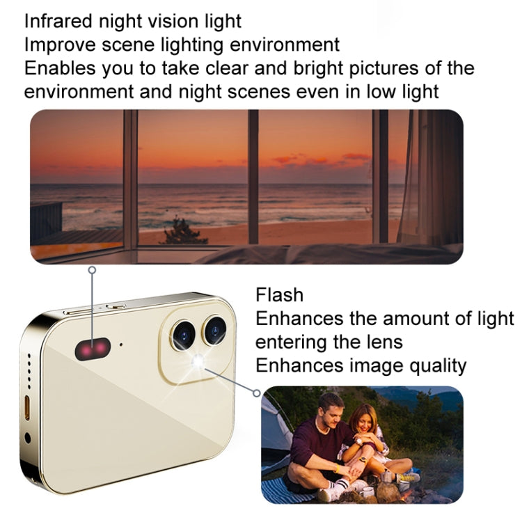 D6 CCD HD Digital Camera Movie Music Smart Camera Touch Screen Student Card Video Recorder, Excluding Memory(White) - HoMEdemic™ 