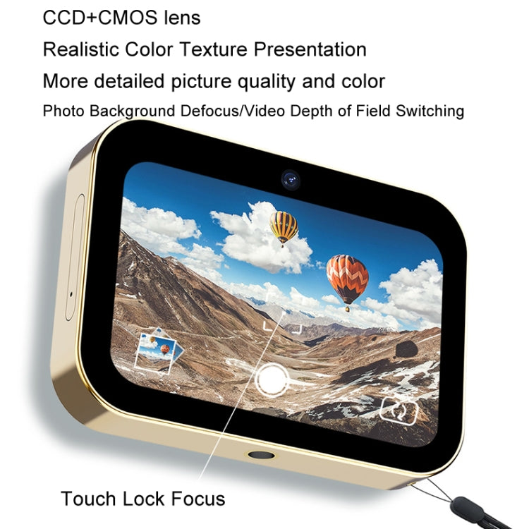 D6 CCD HD Digital Camera Movie Music Smart Camera Touch Screen Student Card Video Recorder, Excluding Memory(White) - HoMEdemic™ 