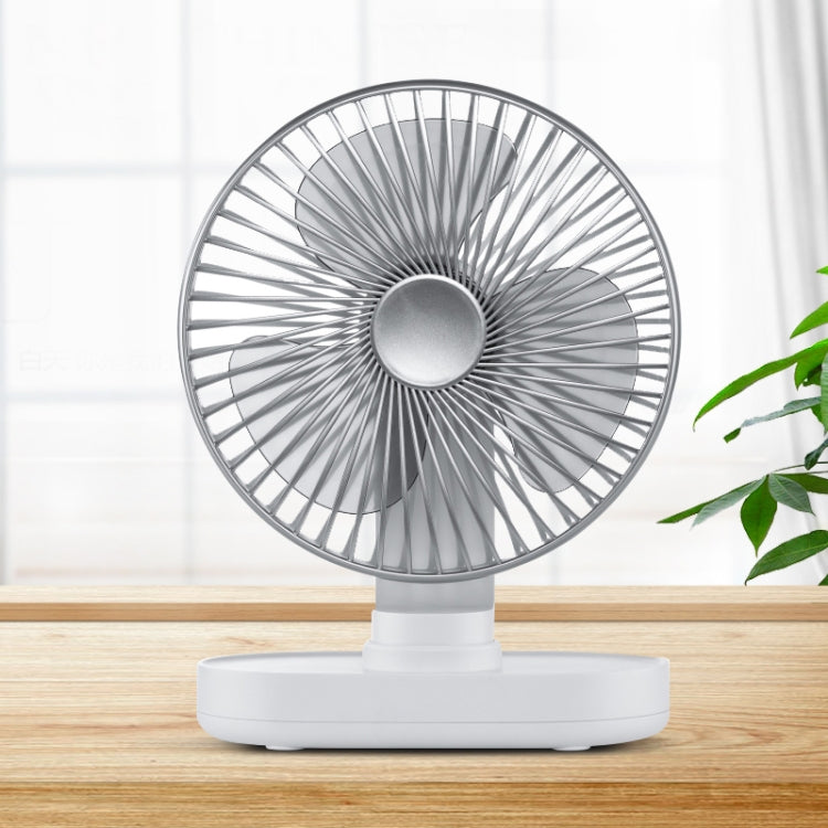 D77 4W Micro USB & USB-C / Type-C Rechargeable Portable Four-speed Adjustable Automatic Head Shaking Desktop Fan, Micro USB & USB-C / Type-C - HoMEdemic™ 