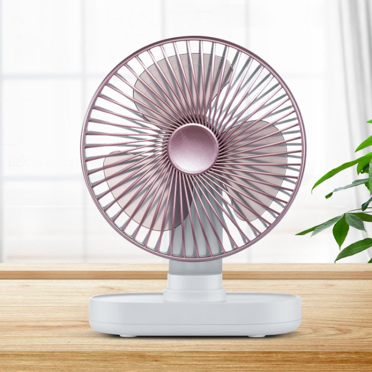 D77 4W Micro USB & USB-C / Type-C Rechargeable Portable Four-speed Adjustable Automatic Head Shaking Desktop Fan, Micro USB & USB-C / Type-C - HoMEdemic™ 