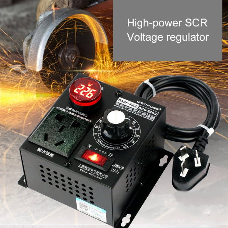 DADR-4000W Single-phase AC Fan Speed Controller, CN Plug - HoMEdemic™ 