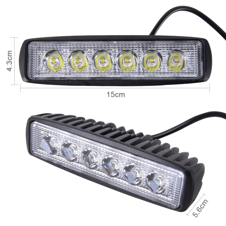 DC 10-30V 18W 1500LM 6500K Waterproof Vehicle Car Boat Marine External Work Lights Emergency Lights 30 Degrees Adjustable Spot Light LED Car Bulbs with 6 Intense Wafer LED Lights, Spot Light+18W 1500LM+6500K - HoMEdemic™ 