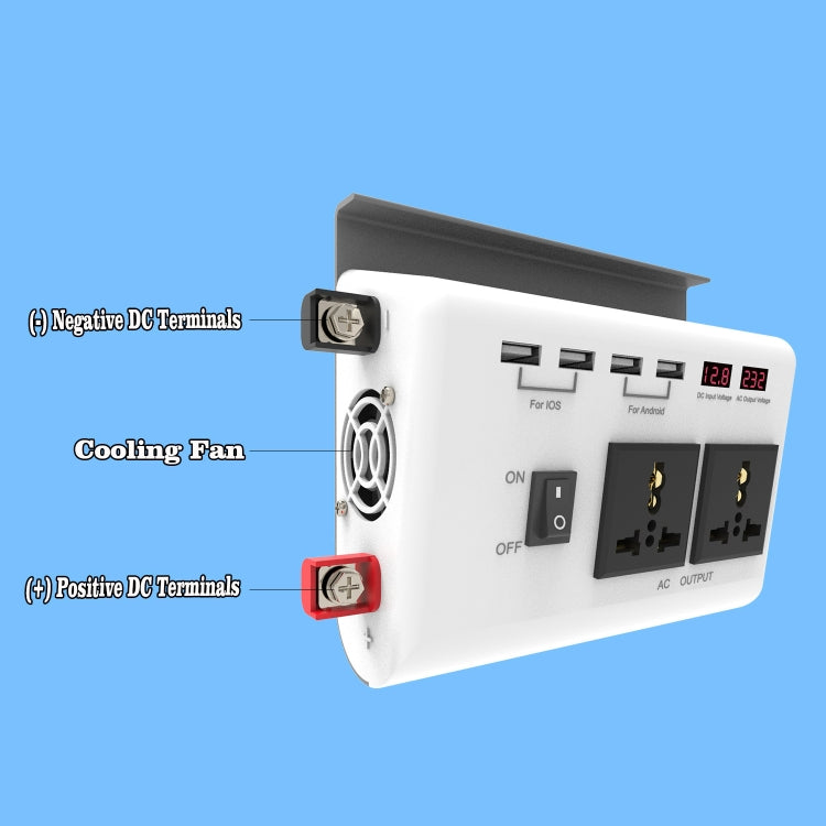 DC 12V To AC 220V Car Inverter Dual Socket 4USB - HoMEdemic™ 