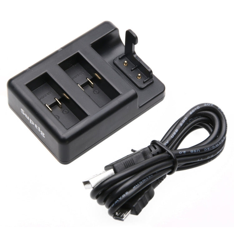 Dual Batteries Charger + Remote Control Charger with USB Cable for GoPro HERO7 Black /6 /5 (AHDBT-501), Batteries not included(Black) - HoMEdemic™ 