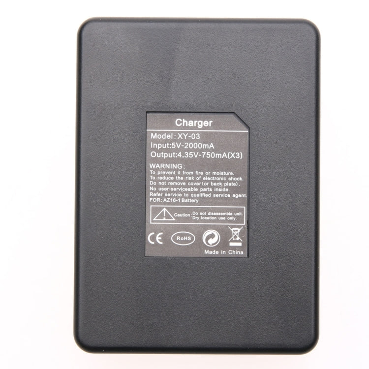 Dual Batteries Charger + Remote Control Charger with USB Cable for GoPro HERO7 Black /6 /5 (AHDBT-501), Batteries not included(Black) - HoMEdemic™ 