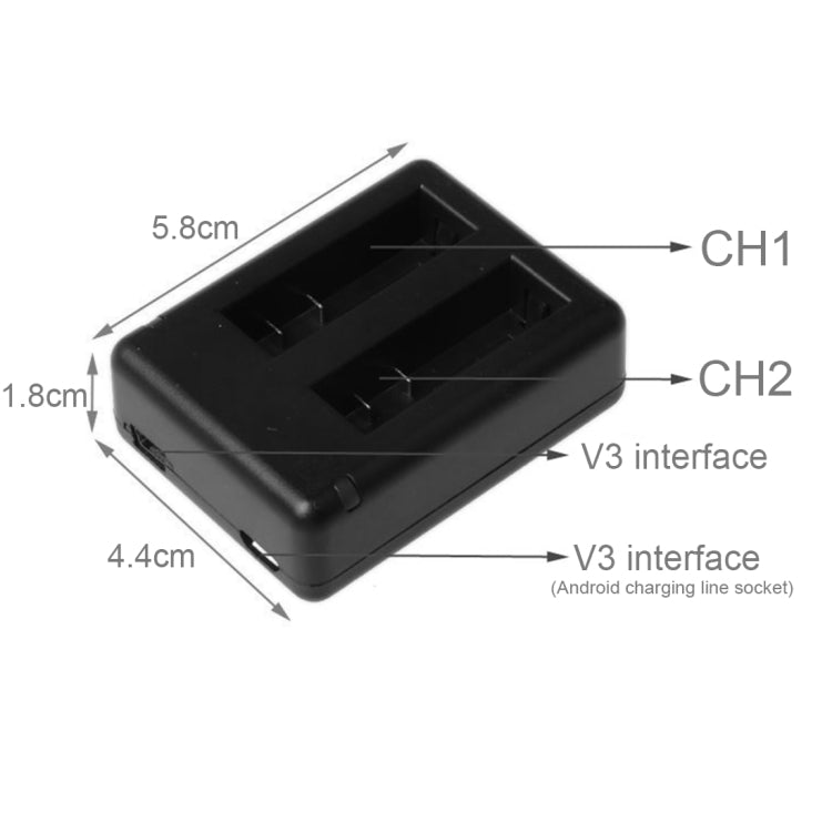 BC-AZ16 Digital Camera USB Dual Batteries Charger for Xiaomi Xiaoyi II 4K - HoMEdemic™ 