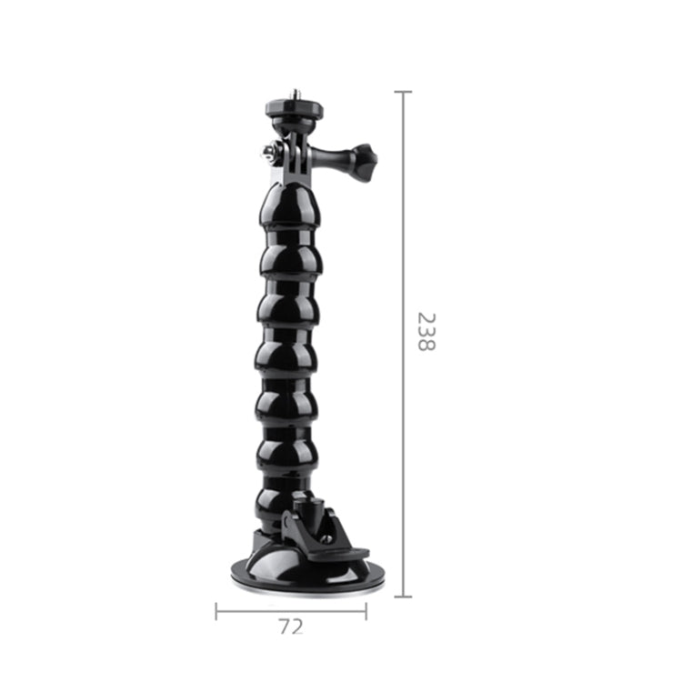 Extended Suction Cup Jaws Flex Clamp Mount with Cold Shoe Phone Clamp (Black) - HoMEdemic™ 