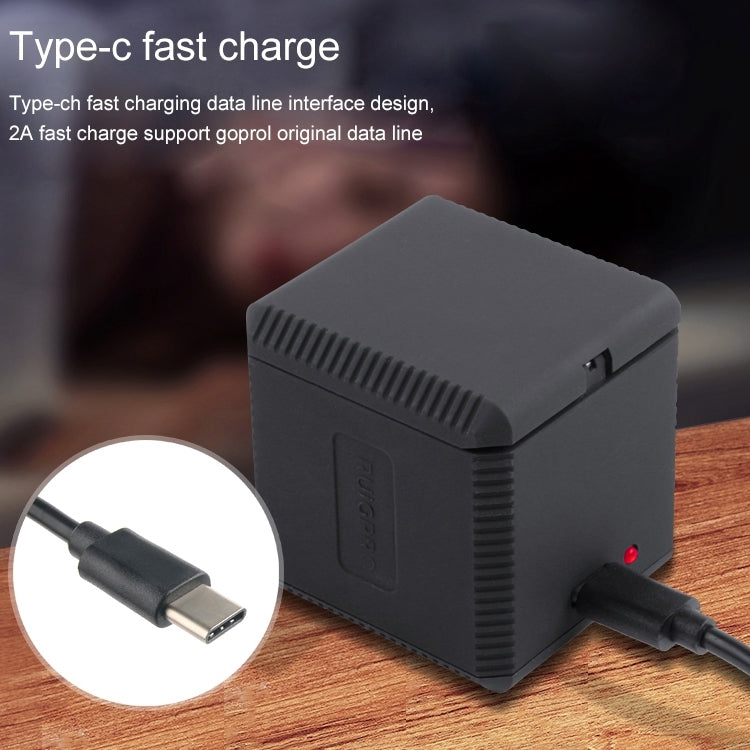 RUIGPRO USB Triple Batteries Housing Charger Box with USB Cable & LED Indicator Light for GoPro HERO6 /5(Black) - HoMEdemic™ 