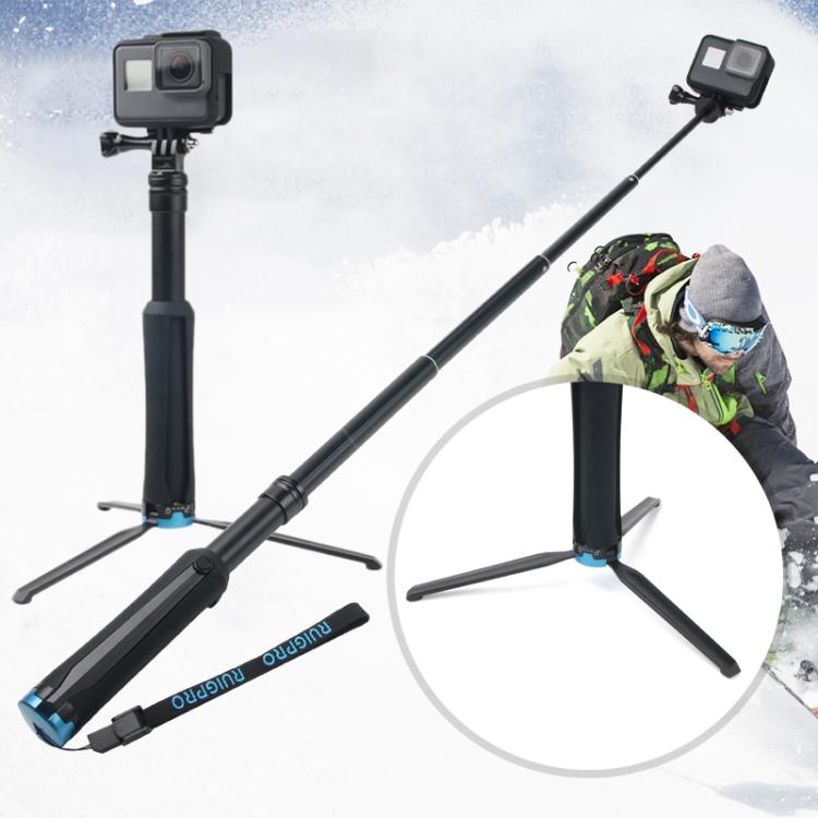 Portable Foldable Tripod Holder Selfie Monopod Stick for GoPro, Insta360, DJI and Other Action Cameras, Length: 23.5-81cm - HoMEdemic™ 