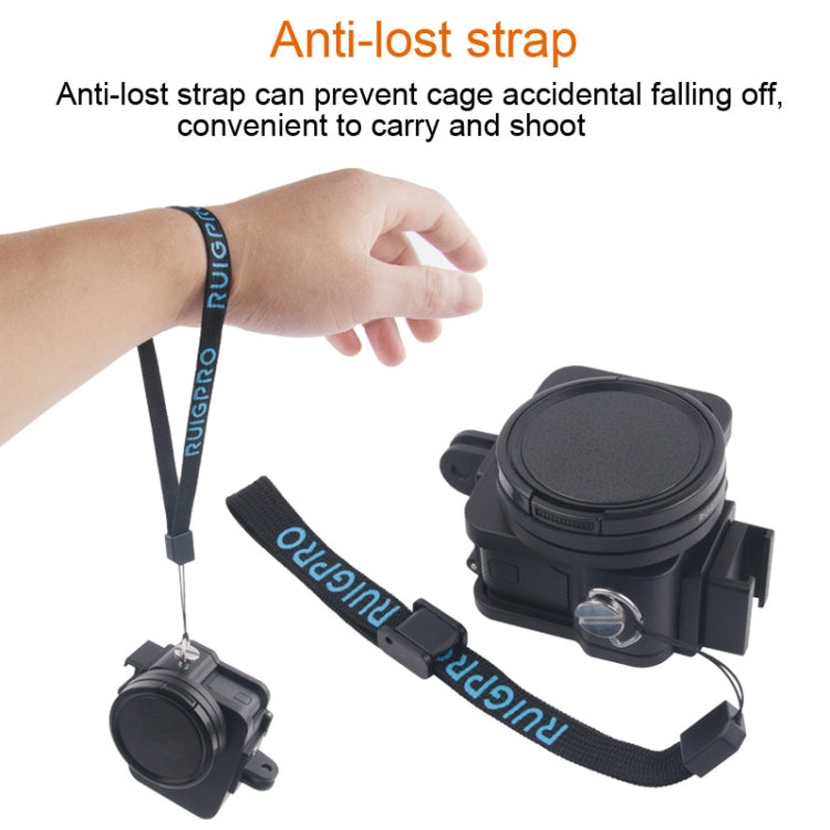 Housing Shell CNC Aluminum Alloy Protective Cage with Insurance Frame & 52mm UV Lens for GoPro HERO7 Black /6 /5 (Black) - HoMEdemic™ 