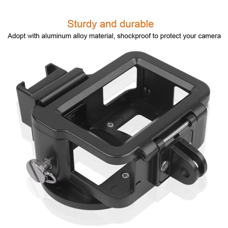Housing Shell CNC Aluminum Alloy Protective Cage with Insurance Frame & 52mm UV Lens for GoPro HERO7 Black /6 /5 (Black) - HoMEdemic™ 
