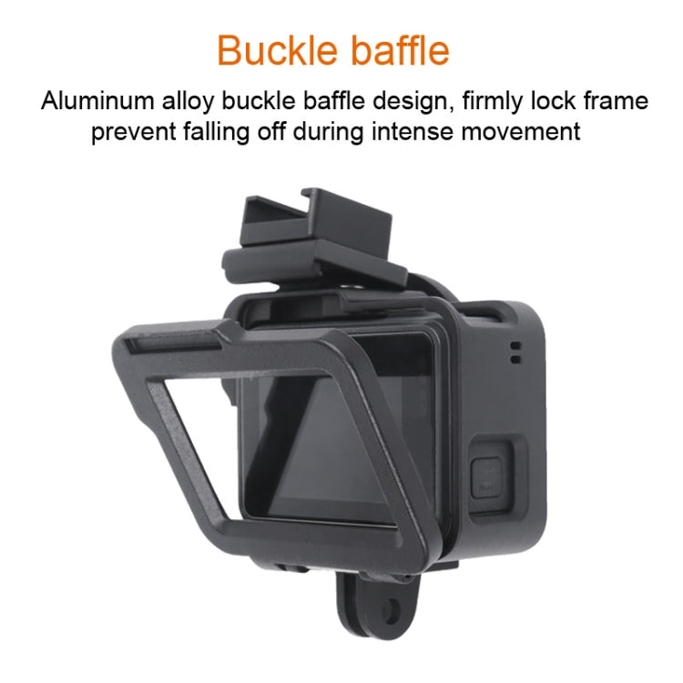 Housing Shell CNC Aluminum Alloy Protective Cage with Insurance Frame & 52mm UV Lens for GoPro HERO7 Black /6 /5 (Black) - HoMEdemic™ 
