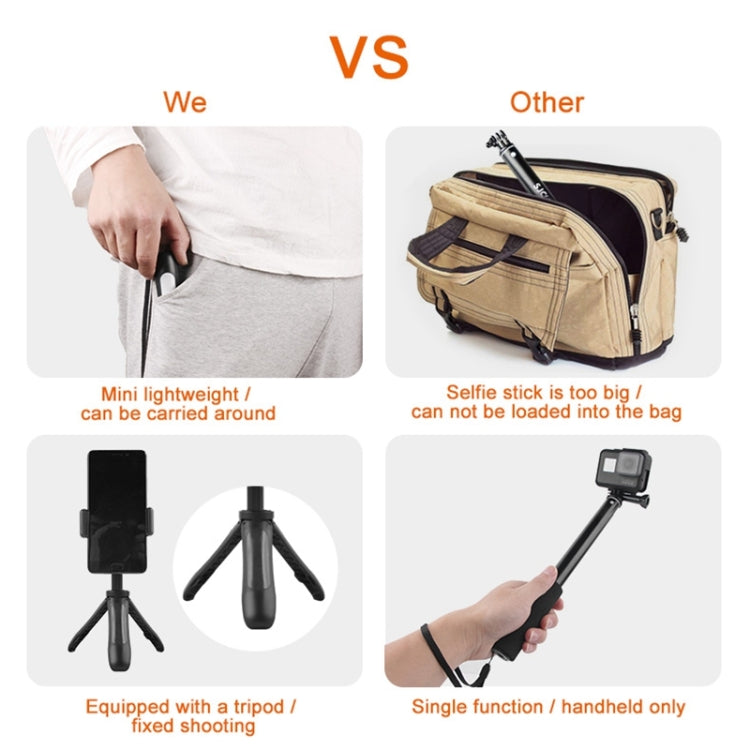 GP446 Multifunctional Mini Fixed Tripod for GoPro, Insta360, DJI and Other Action Cameras(Black) - HoMEdemic™ 
