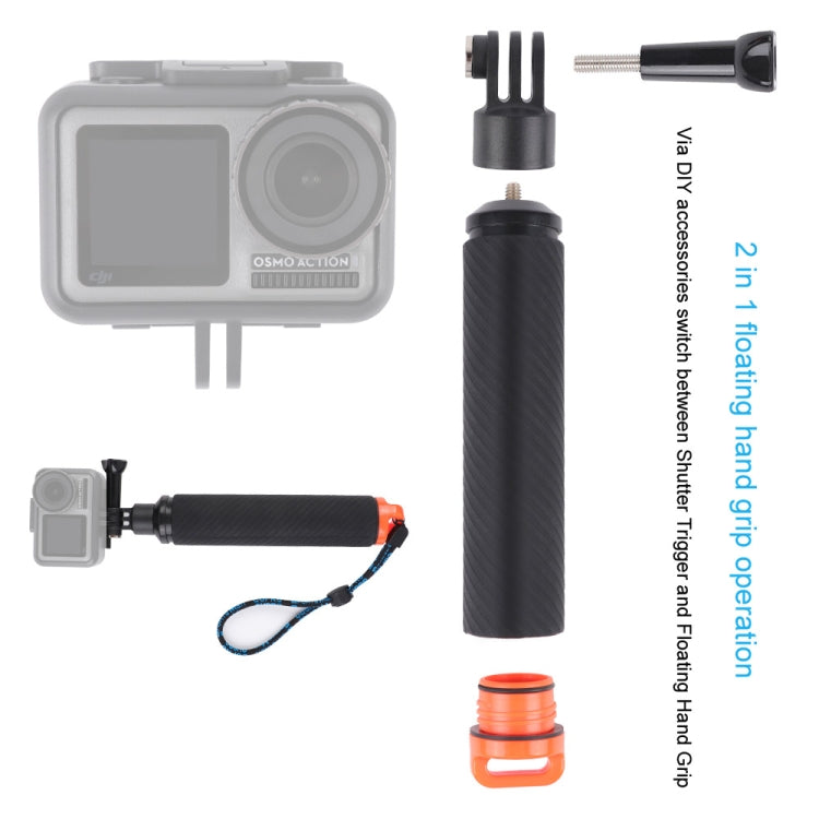 Shutter Trigger + Floating Hand Grip Diving Buoyancy Stick with Adjustable Anti-lost Strap & Screw & Wrench for DJI Osmo Action - HoMEdemic™ 