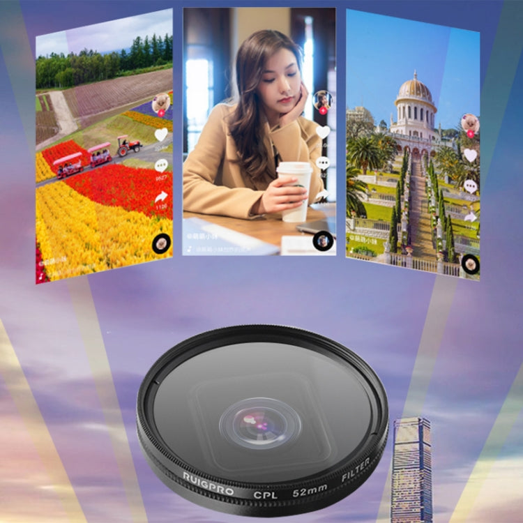 RUIGPRO for GoPro HERO 7/6 /5 Professional 52mm ND4 Lens Filter with Filter Adapter Ring & Lens Cap - HoMEdemic™ 