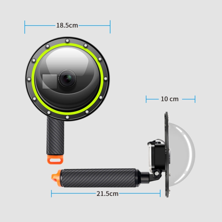RUIGPRO Floating Hand Grip Dome Port Underwater Diving Camera Lens Transparent Cover for DJI Osmo Action - HoMEdemic™ 