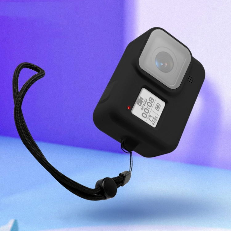 Silicone Protective Case Cover with Wrist Strap for GoPro HERO8 Black(Black) - HoMEdemic™ 