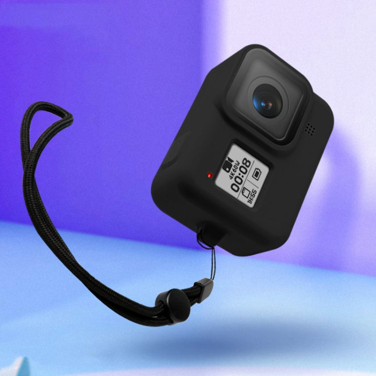 Silicone Protective Case Cover with Wrist Strap for GoPro HERO8 Black(Black) - HoMEdemic™ 