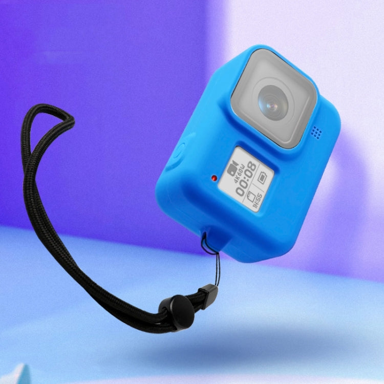 Silicone Protective Case Cover with Wrist Strap for GoPro HERO8 Black(Blue) - HoMEdemic™ 
