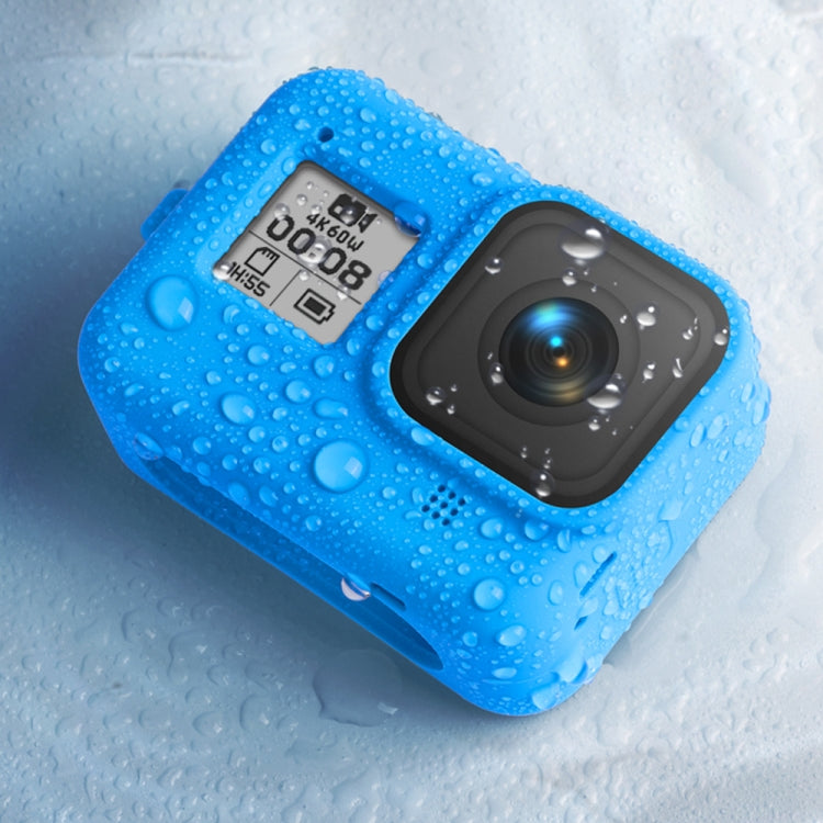 Silicone Protective Case Cover with Wrist Strap for GoPro HERO8 Black(Blue) - HoMEdemic™ 