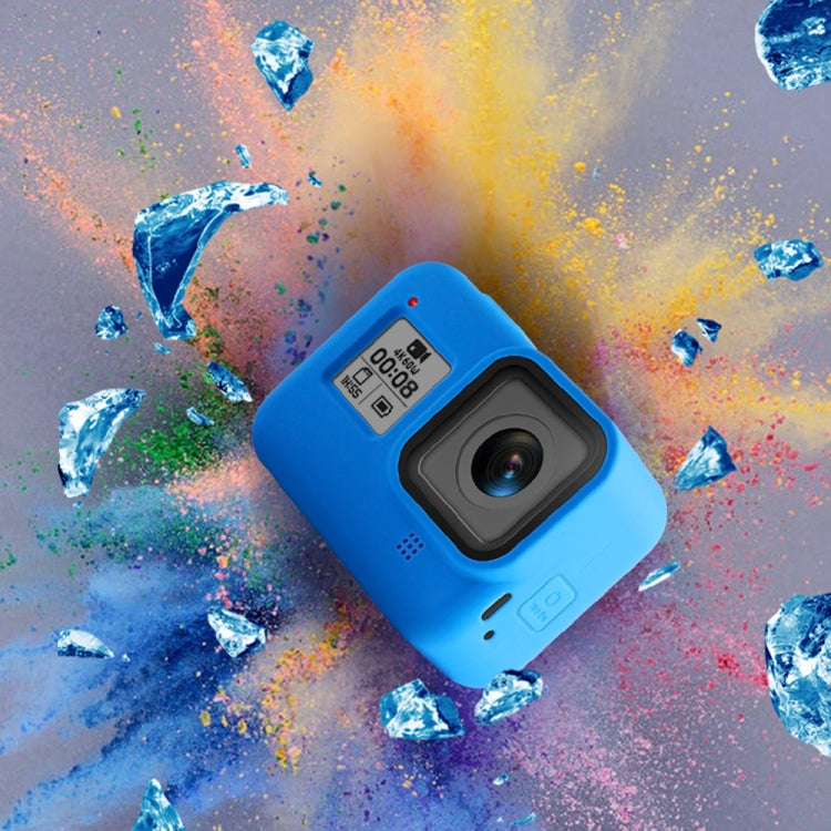 Silicone Protective Case Cover with Wrist Strap for GoPro HERO8 Black(Blue) - HoMEdemic™ 