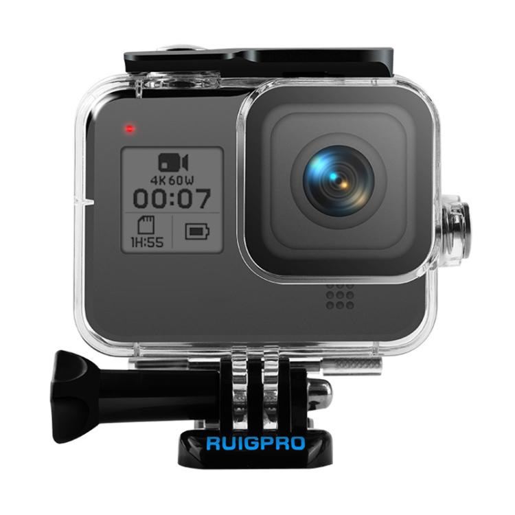 RUIGPRO for GoPro HERO8 Black 45m Waterproof Housing Protective Case with Buckle Basic Mount & Screw(Transparent) - HoMEdemic™ 