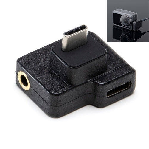 3.5mm + USB-C / Type-C to USB-C / Type-C Mic Mount Microphone Charging Audio Connector Adapter for DJI OSMO Action - HoMEdemic™ 