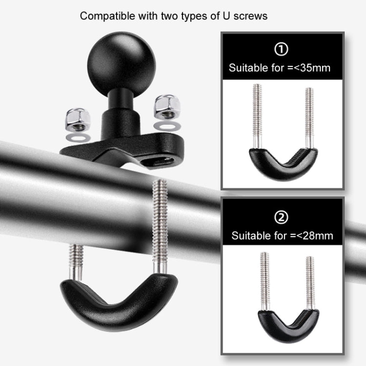 9cm Connecting Rod 20mm Ball Head Motorcycle Handlebar Fixed Mount Holder with Tripod Adapter & Screw for GoPro, Insta360, DJI and Other Action Cameras(Black) - HoMEdemic™ 