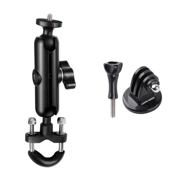 9cm Connecting Rod 20mm Ball Head Motorcycle Handlebar Fixed Mount Holder with Tripod Adapter & Screw for GoPro, Insta360, DJI and Other Action Cameras(Black) - HoMEdemic™ 
