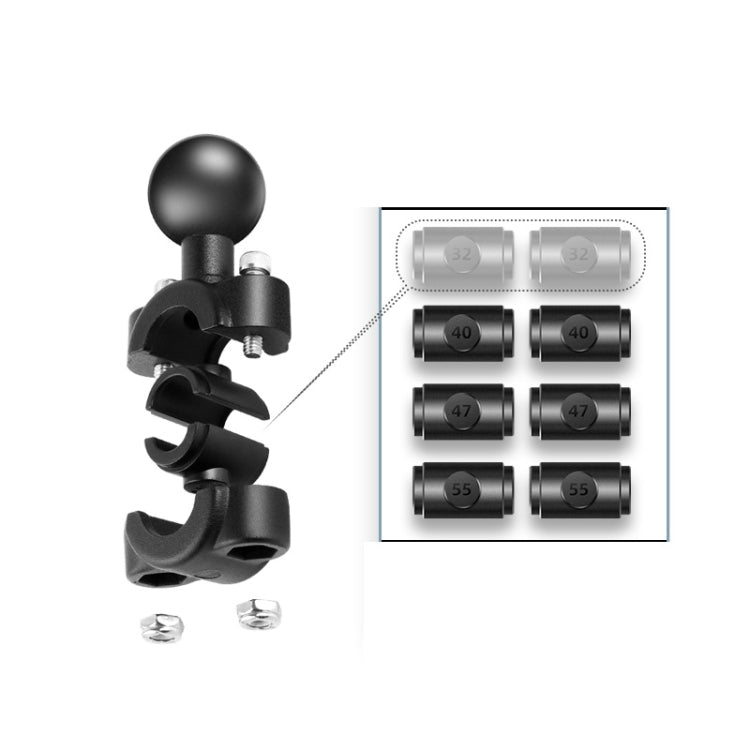 25mm Ball Head Motorcycle Rearview Mirror Fixed Mount Holder with 4 Styles Gaskets for GoPro, Insta360, DJI and Other Action Cameras(Black) - HoMEdemic™ 