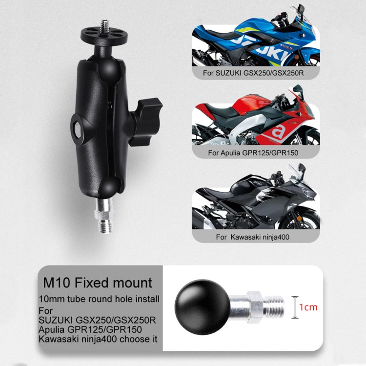 25mm Ball Head M10 Screw Motorcycle Fixed Mount Holder for GoPro, Insta360, DJI and Other Action Cameras(Black) - HoMEdemic™ 