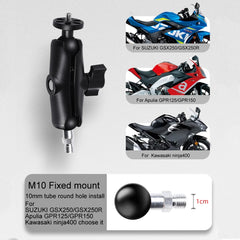 6cm Connecting Rod Fixed Motorcycle Mount Holder for GoPro, Insta360, DJI and Other Action Cameras, 6cm Connecting Rod