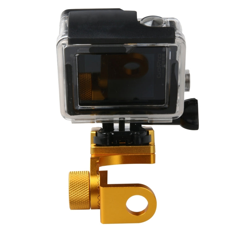 Motorcycle Rearview Mirror CNC Aluminum Alloy Stent Fixed Bracket Holder forGoPro Hero12 Black / Hero11 /10 /9 /8 /7 /6 /5, Insta360 Ace / Ace Pro, DJI Osmo Action 4 and Other Action Cameras(Gold) - HoMEdemic™ 