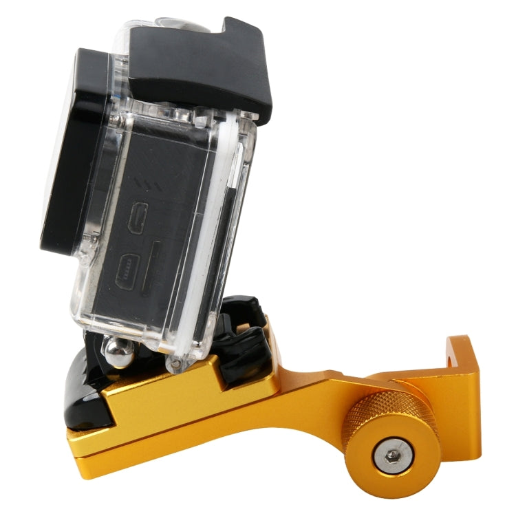Motorcycle Rearview Mirror CNC Aluminum Alloy Stent Fixed Bracket Holder forGoPro Hero12 Black / Hero11 /10 /9 /8 /7 /6 /5, Insta360 Ace / Ace Pro, DJI Osmo Action 4 and Other Action Cameras(Gold) - HoMEdemic™ 