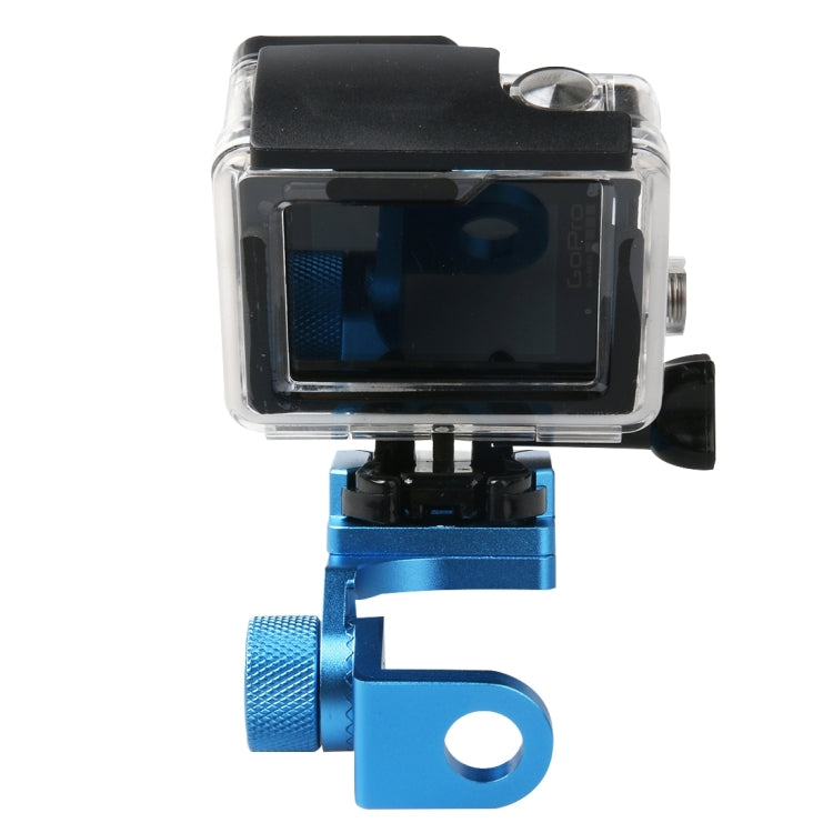 Motorcycle Rearview Mirror CNC Aluminum Alloy Stent Fixed Bracket Holder forGoPro Hero12 Black / Hero11 /10 /9 /8 /7 /6 /5, Insta360 Ace / Ace Pro, DJI Osmo Action 4 and Other Action Cameras(Blue) - HoMEdemic™ 