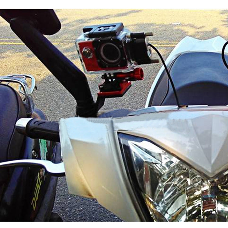 Motorcycle Rearview Mirror CNC Aluminum Alloy Stent Fixed Bracket Holder forGoPro Hero12 Black / Hero11 /10 /9 /8 /7 /6 /5, Insta360 Ace / Ace Pro, DJI Osmo Action 4 and Other Action Cameras(Blue) - HoMEdemic™ 