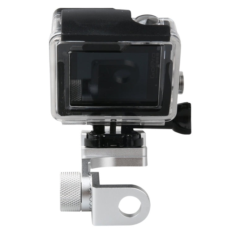 Motorcycle Rearview Mirror CNC Aluminum Alloy Stent Fixed Bracket Holder forGoPro Hero12 Black / Hero11 /10 /9 /8 /7 /6 /5, Insta360 Ace / Ace Pro, DJI Osmo Action 4 and Other Action Cameras(Silver) - HoMEdemic™ 
