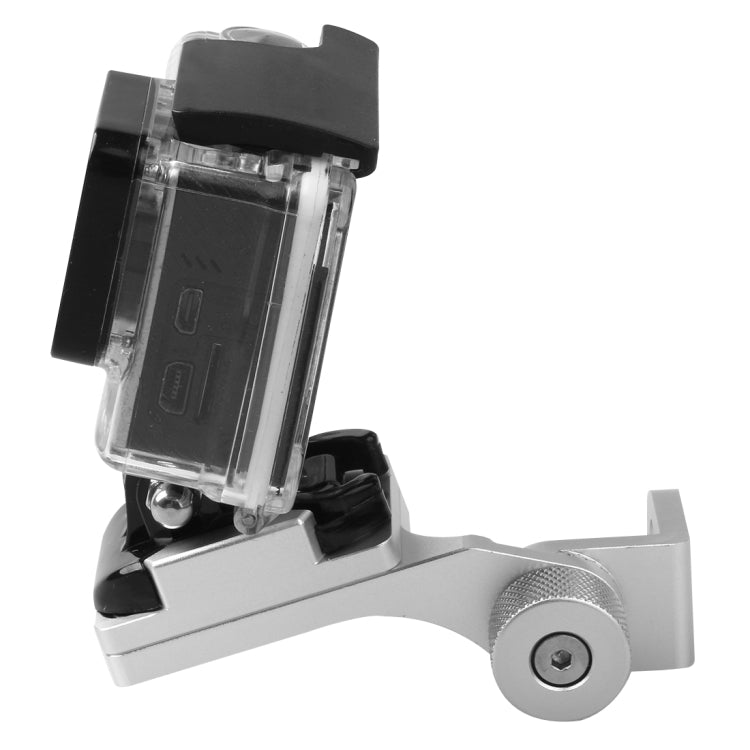 Motorcycle Rearview Mirror CNC Aluminum Alloy Stent Fixed Bracket Holder forGoPro Hero12 Black / Hero11 /10 /9 /8 /7 /6 /5, Insta360 Ace / Ace Pro, DJI Osmo Action 4 and Other Action Cameras(Silver) - HoMEdemic™ 